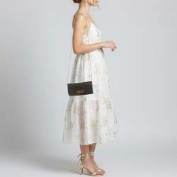 Pre Owned Dior J'Adior Croisiere Black Leather Wallet On Chain