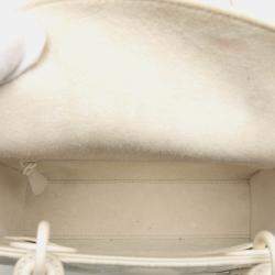 Pre Owned Dior White Small Ultra Matte Calfskin Cannage My ABCDior Lady Dior