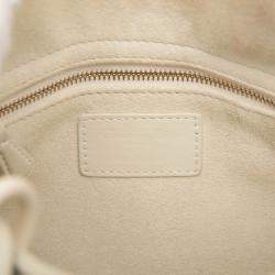 Pre Owned Dior White Small Ultra Matte Calfskin Cannage My ABCDior Lady Dior