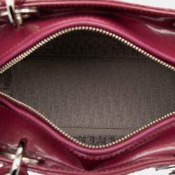 Pre Owned Dior Pink Medium Patent Cannage Lady Dior