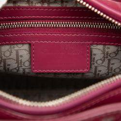 Pre Owned Dior Pink Medium Patent Cannage Lady Dior
