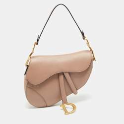 Pre Owned Dior Saddle Old Rose Leather Shoulder Bag