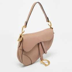 Pre Owned Dior Saddle Old Rose Leather Shoulder Bag