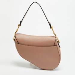 Pre Owned Dior Saddle Old Rose Leather Shoulder Bag