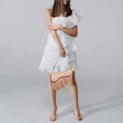 Pre Owned Dior Saddle Old Rose Leather Shoulder Bag