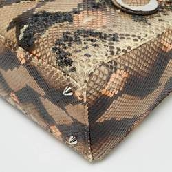 مملوكة مسبقًا Dior Lady Dior Medium Gold/Black Python Tote