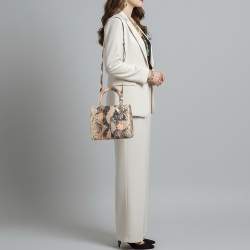 مملوكة مسبقًا Dior Lady Dior Medium Gold/Black Python Tote