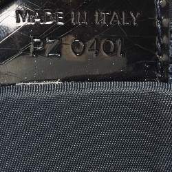 Pre Owned Dior Saddle Green/Black Crocodile Boston Bag