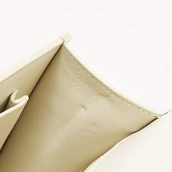 Pre Owned Dior 30 Montaigne Cream Leather Shoulder Bag