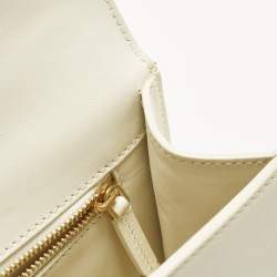 Pre Owned Dior 30 Montaigne Cream Leather Shoulder Bag