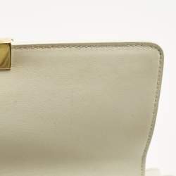 Pre Owned Dior 30 Montaigne Cream Leather Shoulder Bag
