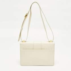 Pre Owned Dior 30 Montaigne Cream Leather Shoulder Bag