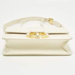 Pre Owned Dior 30 Montaigne Cream Leather Shoulder Bag
