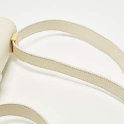 Pre Owned Dior 30 Montaigne Cream Leather Shoulder Bag