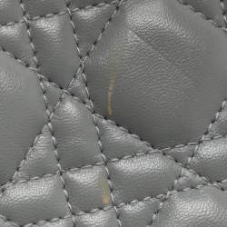 Pre Owned Dior Lady Dior Medium Multicolor Cannage Leather Tote