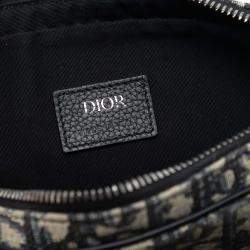 مملوكة مسبقًا Dior Blue Oblique Canvas Saddle Triple Pouch