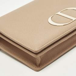 مملوكة مسبقًا حقيبة كلتش سلسلة ديور جلد زهري باهت مونتين 30