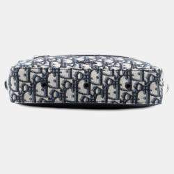 مملوكة مسبقًا حقيبة كروس بودي ديور سافاري قماش أزرق أوبليك