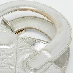 مملوكة مسبقًا Dior Lily Silver Cannage Leather Bag