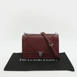 Pre Owned حقيبة كتف ديور ديوراما جلد أزرق وسط بقلاپ