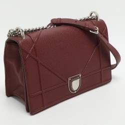 Pre Owned حقيبة كتف ديور ديوراما جلد أزرق وسط بقلاپ