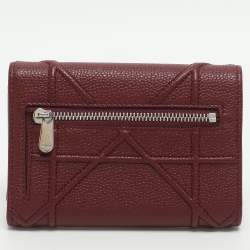 Pre Owned Dior Diorama Elancee Red Leather Trifold Wallet