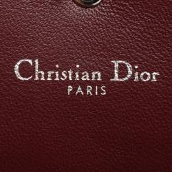 Pre Owned Dior Diorama Elancee Red Leather Trifold Wallet