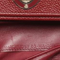 Pre Owned Dior Diorama Elancee Red Leather Trifold Wallet