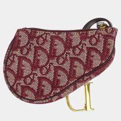 مملوكة مسبقًا Christian Dior Trotter Saddle Coin Purse Wallet Mini Pouch Bag