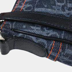 مملوكة مسبقًا حقيبة كتف سرج طيران دينم كحلي ديور