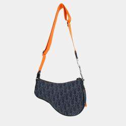 مملوكة مسبقًا حقيبة كتف سرج طيران دينم كحلي ديور