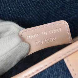 Pre Owned حقيبة سرج ديور جينز أزرق وردي بحري