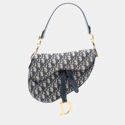 مملوكة مسبقًا Dior Blue Oblique Canvas Saddle Bag