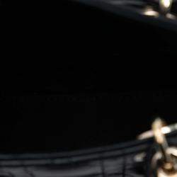 Pre Owned Dior Black Micro Lambskin Cannage Lady Dior