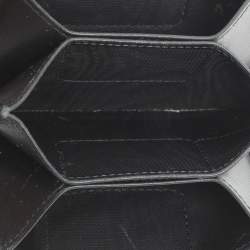 Pre Owned Dior Lady Dior Black Cannage Patent Leather Gusset Card Holder