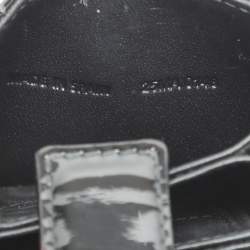 Pre Owned Dior Lady Dior Black Cannage Patent Leather Gusset Card Holder