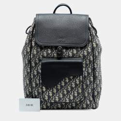 مملوكة مسبقًا Dior Blue Oblique Canvas Saddle Backpack