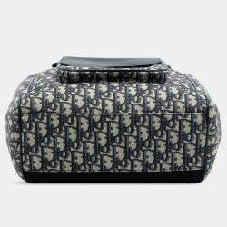 مملوكة مسبقًا Dior Blue Oblique Canvas Saddle Backpack