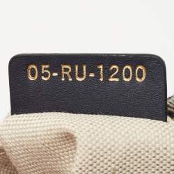 Pre Owned حقيبة ديور سادل قماش أوبليك أزرق بحري وجلد صغيرة