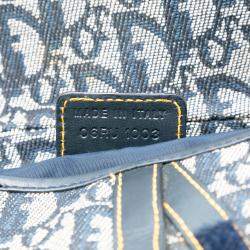 Pre Owned حقيبة سرج ديور قماش ديوريسيمو أزرق