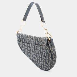 Pre Owned حقيبة سرج ديور قماش ديوريسيمو أزرق