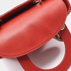 مملوكة مسبقًا Christian Dior Lady Dior My Abcdior Lady Small Cannage Handbag Leather Bordeaux