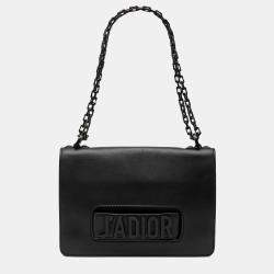 Pre Owned Dior Black Ultra Matte Calfskin JAdior Chain Flap