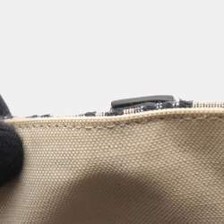 مملوكة مسبقًا Christian Dior Dior Saddlebag Oblique Jacquard Handbag Canvas And Leather Beige Navy Black