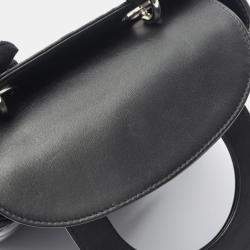 Pre Owned Christian Dior Dior Lady Dior My Abcdior Lady Small Cannage Handbag Leather Black