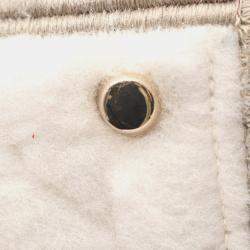 مملوكة مسبقًا حقيبة ديور ليدي دي-لايت متوسطة قماش وشيرلينج أبيض بيج أسود