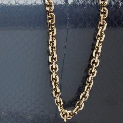 مملوكة مسبقًا Dior Lady Dior Ombre Blue Snakeskin Chain Clutch