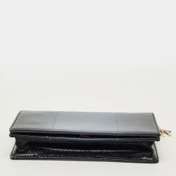 مملوكة مسبقًا Dior Lady Dior Ombre Blue Snakeskin Chain Clutch