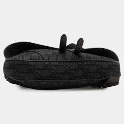 مملوكة مسبقًا حقيبة كروس بودي ديور سرج قماش أسود أوبليك