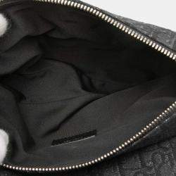 مملوكة مسبقًا حقيبة كروس بودي ديور سرج قماش أسود أوبليك